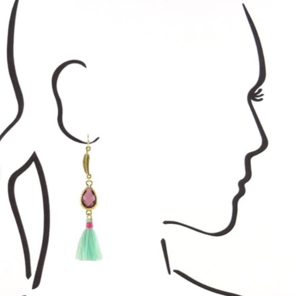 Feather And Fringe Teardrop Boho Earrings - Picture 4 of 5